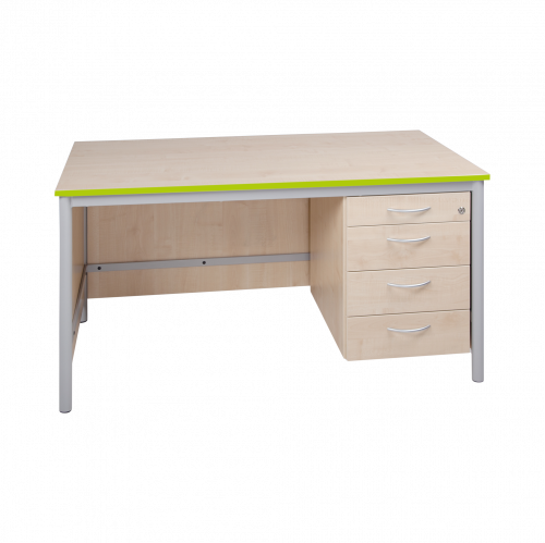 Lehrertisch mit 4 Schubladen B/H/T: 160x76x80 cm, mit 4 Schubladen links