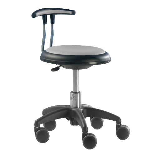 Genito Eco Drehstuhl mit Gaslift Höhenverstellung und Rückenlehne Höhenverstellung: 38-48 cm, fahrbar, Kunstleder grau