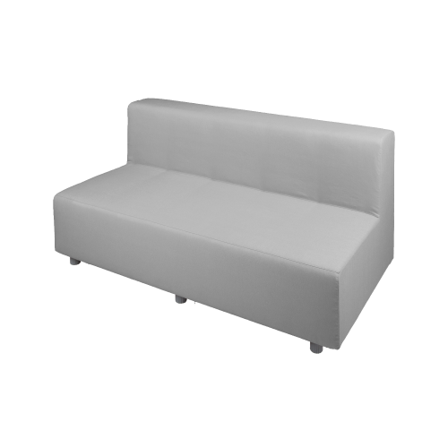 Relax! - Dreiersitzbank mit Lehne B/H/T: 138x70x72 cm, mit Kunstlederbezug schwer enflammbar