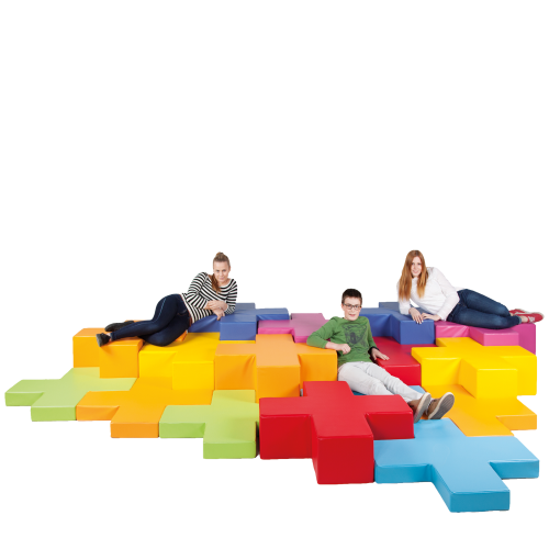 Sitzelement PLUS, Hocker, Bezug Kunstleder B/H/T: 90x30x90 cm