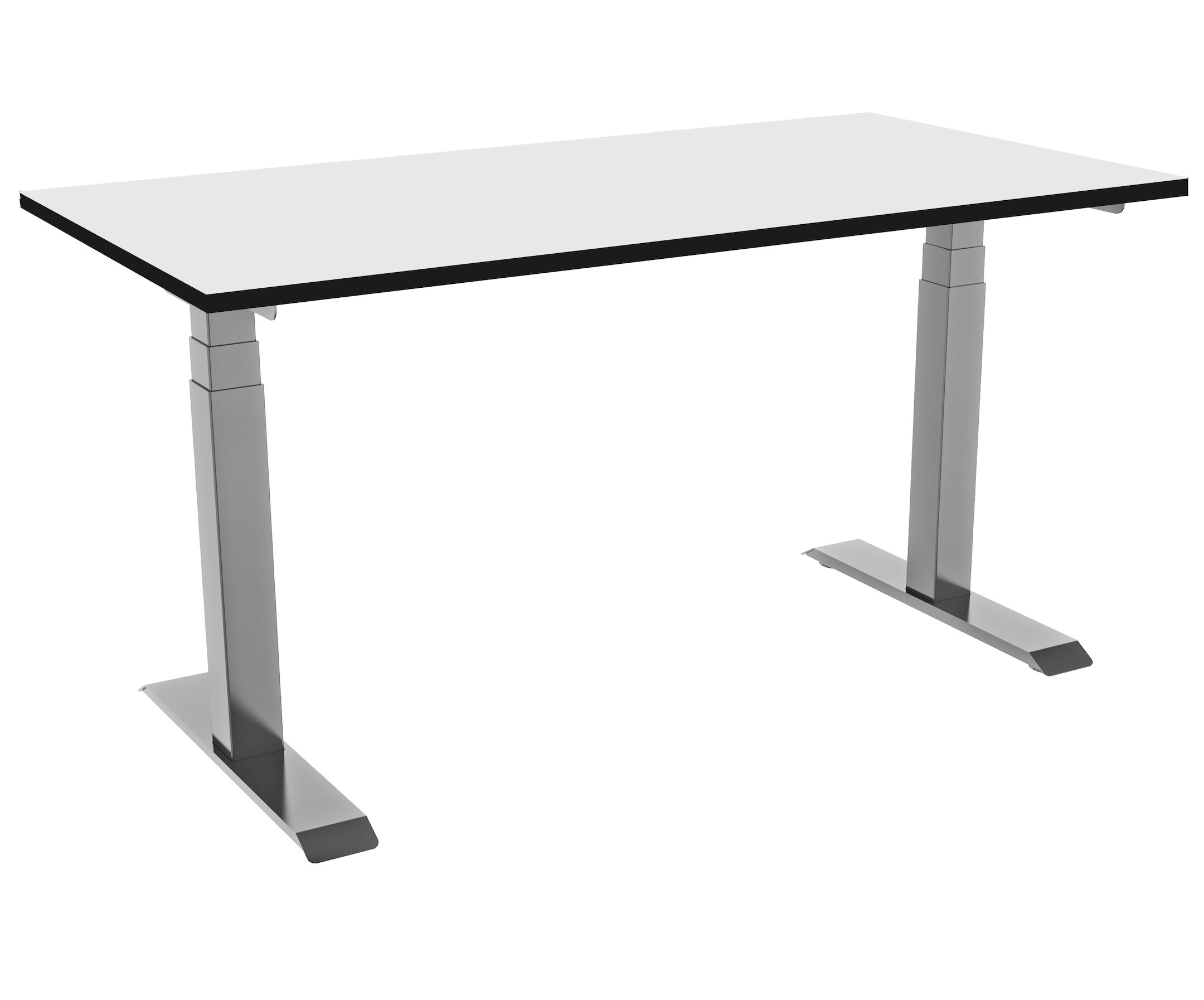 celexon elektrisch höhenverstellbarer Schreibtisch Professional eAdjust-58123 - grau, inkl. HPL Tischplatte 125 x 75 cm