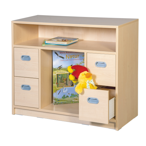 Korpus-Schrank B/H/T: 102x80x40 cm, 4 Dekorschübe, 2 Fächer