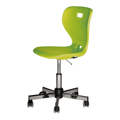 Ergostar Drehstuhl Schulstuhl 2.0 Limonengrün, mit Rollen und höhenverstellbar von 42,5-54,0 cm