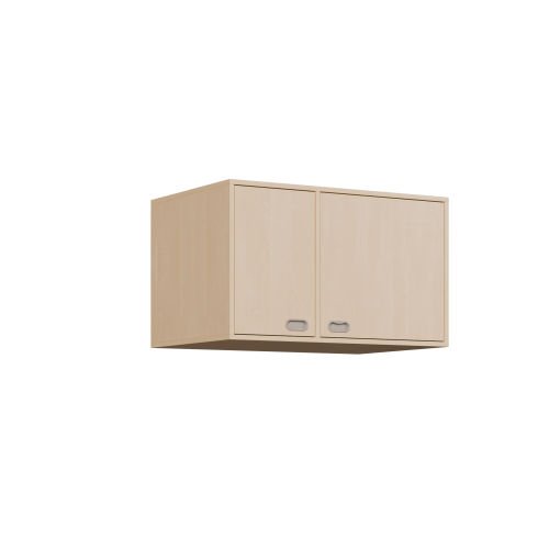 Aufsatzschrank für Liegepolster-Möbel B/H/T: 100x60x72 cm, Schrank 2-türig, für 6er Liegepolster-Bettzeug-Regal (mit Vorhangeinrichtung)