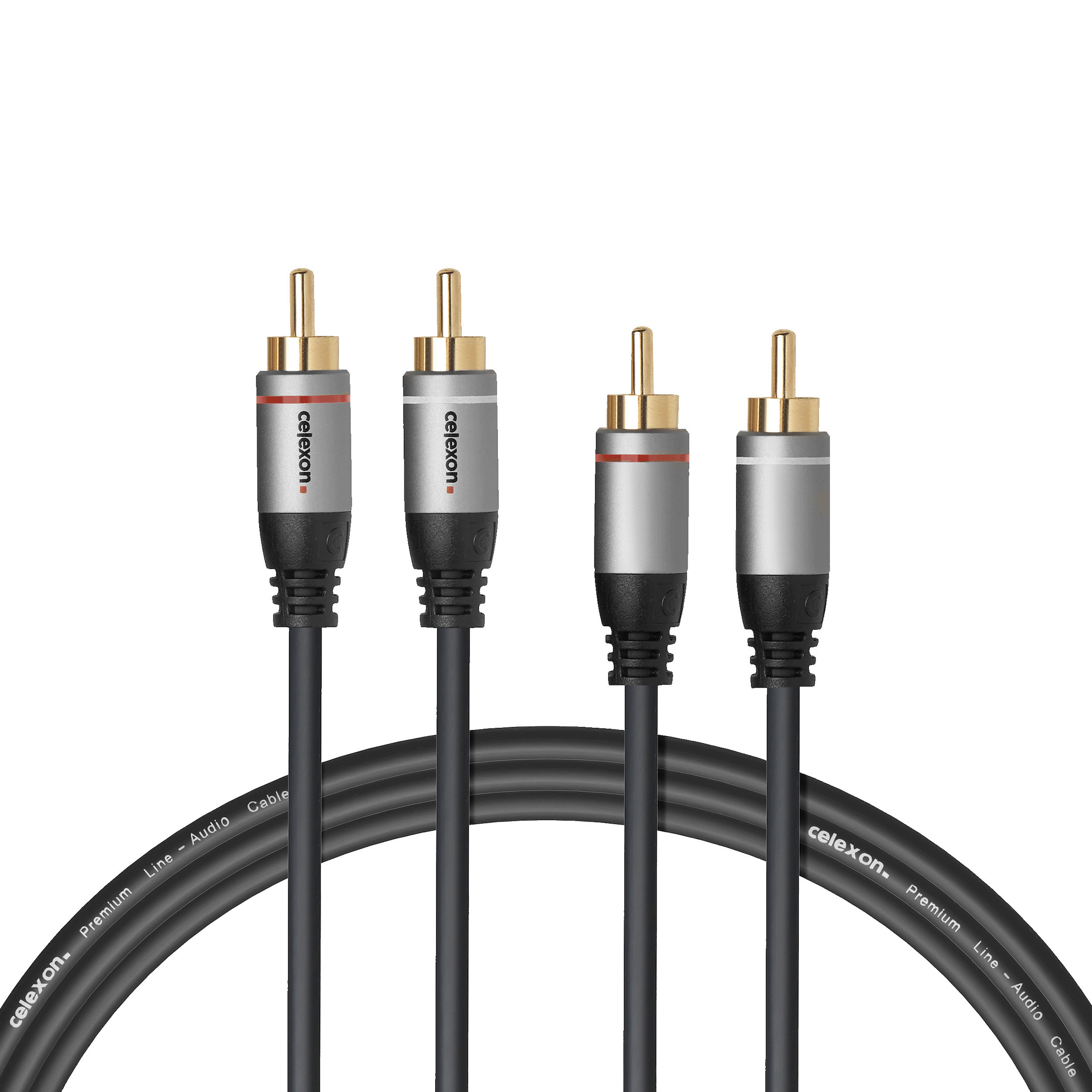 celexon 2x Cinch Stereo Audiokabel 5,0m - Professional Line