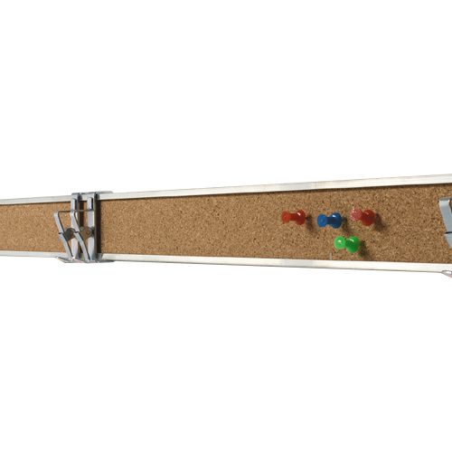Bilderklemmleiste mit Einlage aus hochwertigem Naturkork Bilderleiste mit 3 Papierklemmen pro Meter, Oberfläche Naturkork bepinnbar