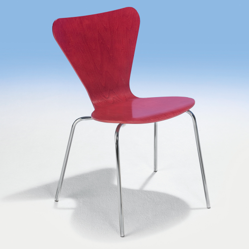 Stuhl Julia mit 4-Fuß-Gestell und Stapelschutz B/H/T: 44x80x53 cm, Sitzhöhe: 48 cm