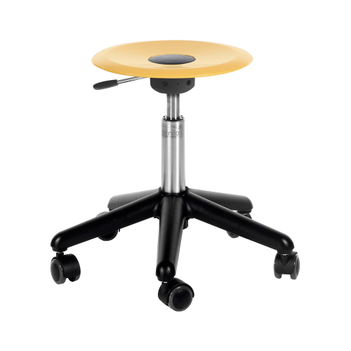 Genito UFO Hocker mit Gaslift, fahrbar, Sitzteller Polycarbonat (PC) Lieferbare Sitzhöhen: 33-41 cm   - nicht mehr lieferbar -