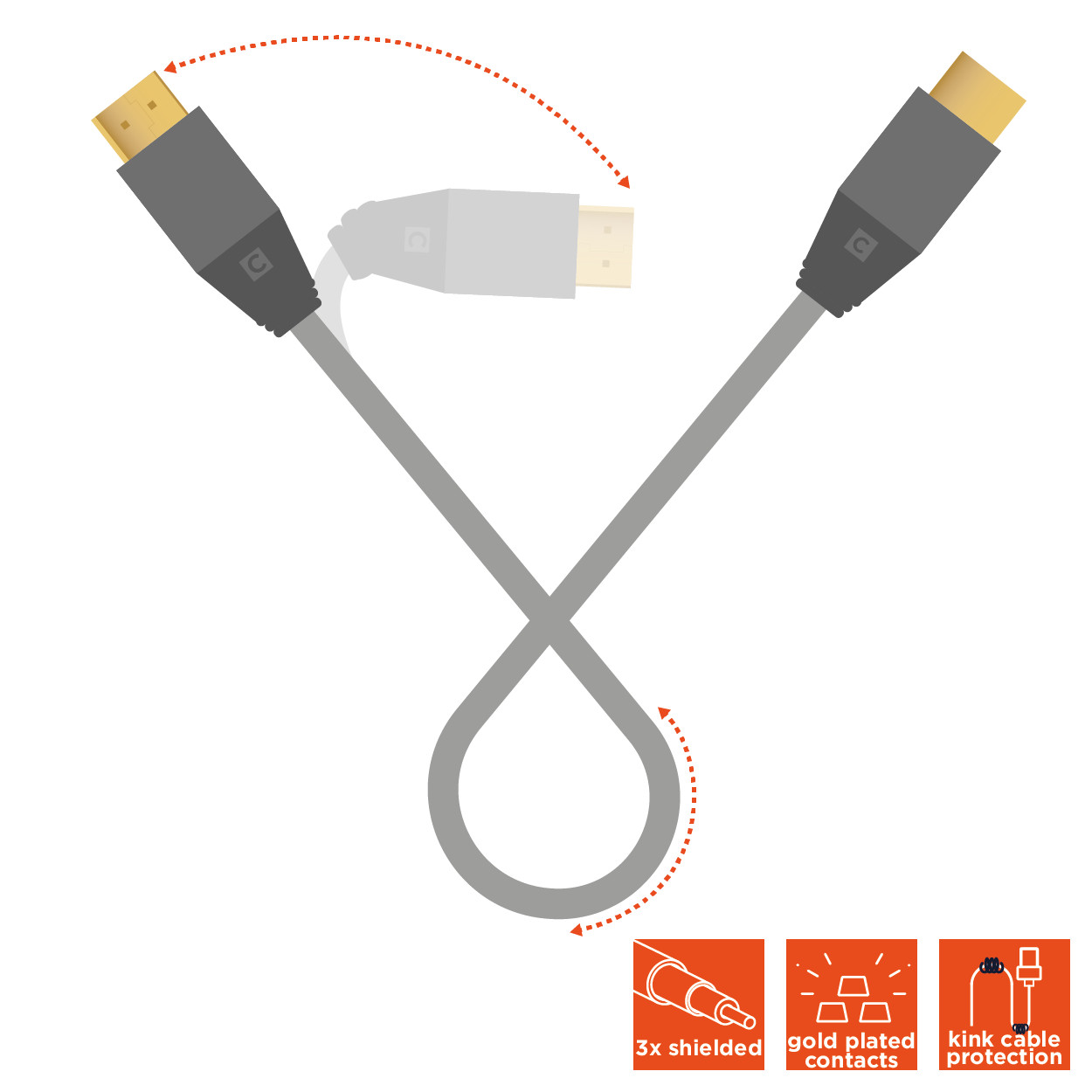 celexon DisplayPort auf HDMI Kabel 4K 1,5m - Professional Line