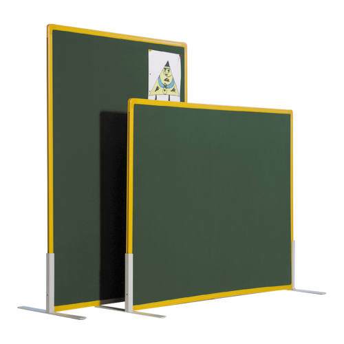 Stofftafel grün B/H: 80x120 cm, doppelseitig, incl.2 Ständer, Rahmen grün