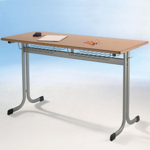 Zweier-Schülertisch 130x55 cm MT50Z-K, Tischplatte Melamin mit ABS- Kante B/H/T: 130x53x55 cm Tischhöhe: 53 cm