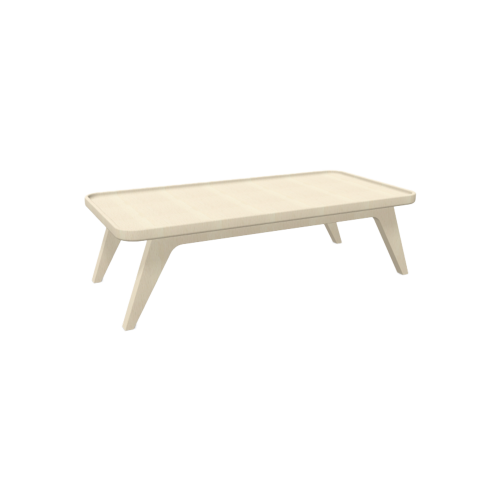 Tisch Ona mit Gestell aus Holz B/H/T: 60x35x60 cm, Holzplatte mit Milchglas