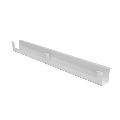 Kabelkanal mit Durchlassbohrung an der Platte für höhenverstellbare Tische Modell EHC für 160 cm breite Tische, Farbe weiß