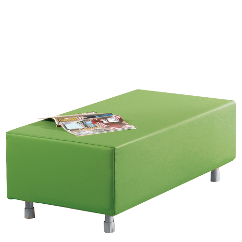 Sitzelement Rechteck klein aus der Sofaserie Wellness-Oase B/H/T: 112x40x56 cm, Kunstlederbezug schwer entflammbar