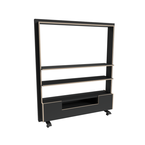 RollingRack, mobiles Regal mit integriertem Sideboard B/H/T: 165x190x44 cm