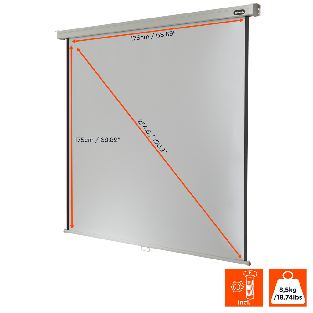 celexon Leinwand Rollo Professional 180 x 180 cm