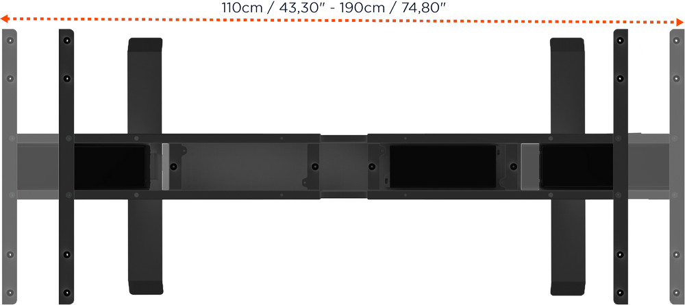 celexon elektrisch höhenverstellbarer Schreibtisch Professional eAdjust-58123 - schwarz, inkl. Tischplatte 125 x 75 cm