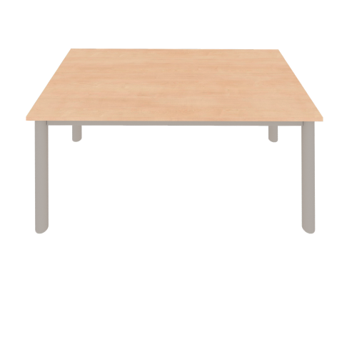 Tisch melaminharzbeschichtet mit Vierfußgestell B/T: 100x60 cm, Rechtecktisch mit Standfüssen aus Rundrohr 40 x 2mm, wählbar sind das Dekor, Gestellfarbe und Tischhöhe