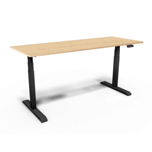 Elektrisch höhenverstellbarer Schreibtisch Gestell in Tiefschwarz, B/H/T: 120x65-130x80 cm