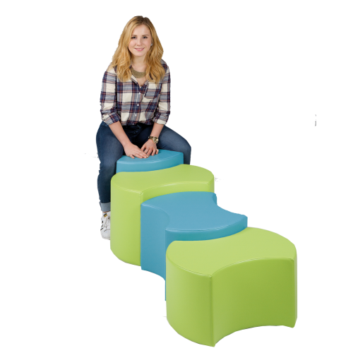 Sitzelement BEAN, Hocker, Bezug Kunstleder, schwer entflammbar Sitzhöhe: 30 cm, Kunstleder schwer entflammbar