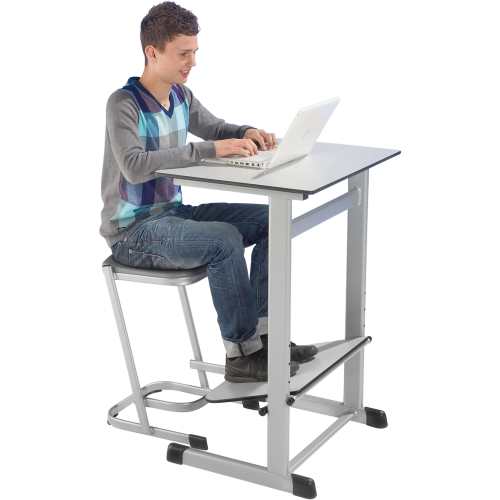 Schülerhocker U-Form, mit Fußraste H: 98 cm, Sitzhöhe: 60 cm