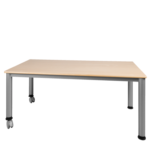 Couchtisch für Polstersitzgruppen Rechtecktisch, B/H/T: 120x52x60 cm, fahrbar, Schichtstoffplatte