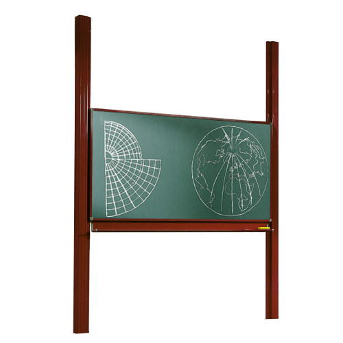 Pylonentafel, Schultafel mit einer Tafelfläche aus Premium Stahlemaille, Serie PY1 E B/H: 250x100 cm, grün