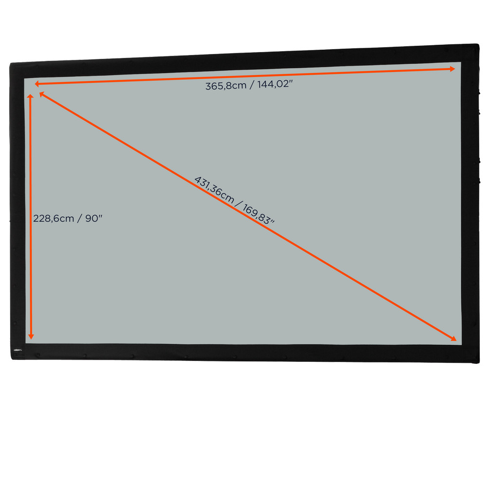 celexon Tuch für Faltrahmen Mobil Expert - 366 x 229 cm Rückprojektion