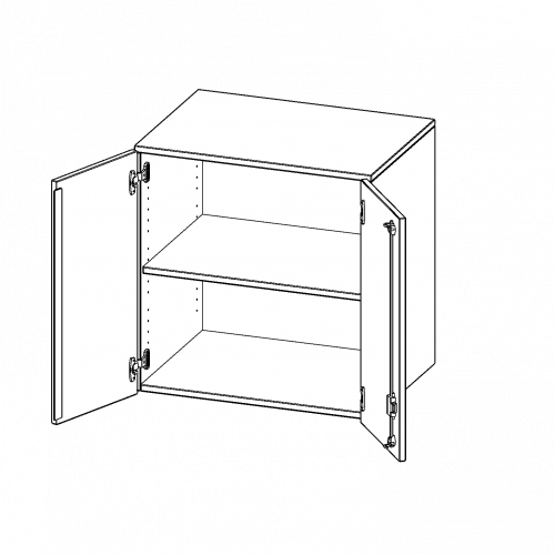 Aufsatzschrank für ErgoTray Serie, 2 Ordnerhöhen - Serie evo180 zwei Türen, B/H/T: 70,3x72x40 cm