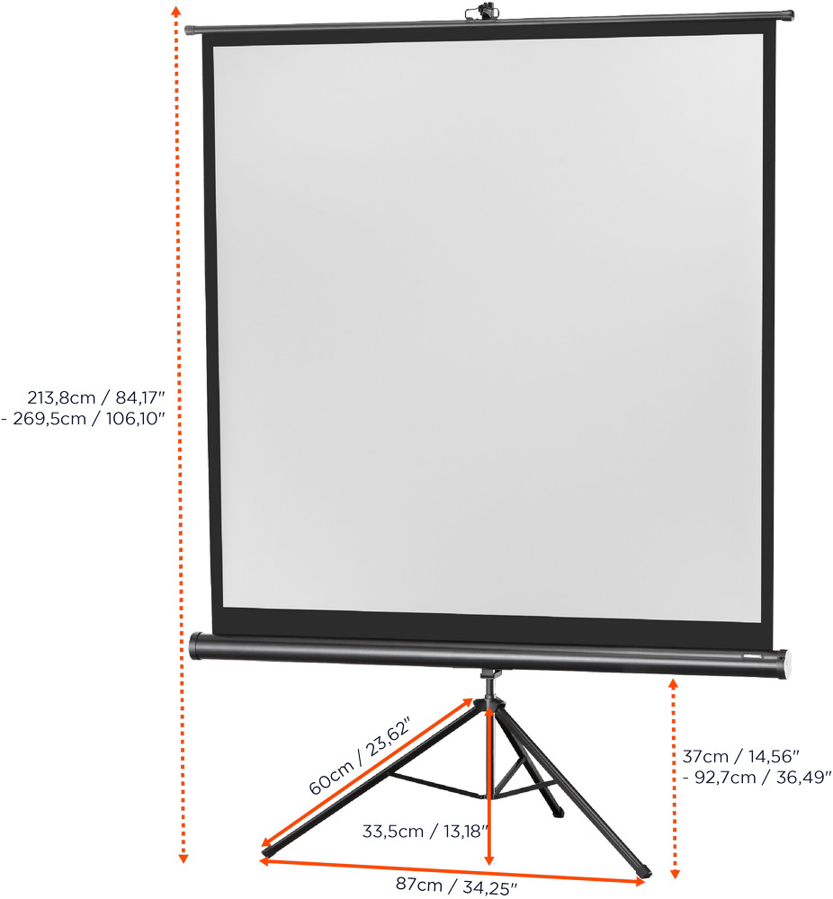 celexon Stativleinwand Economy 158 x 158 cm