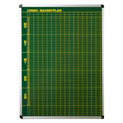 Stundenplantafel aus Premium Stahlemaille in blau Stunden, Klassen, Stahlemaillie blau, magnethaftend, beschreibbar