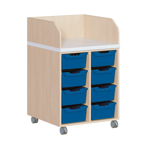Wickelkommode, zweireihig, fahrbar 8 Boxen, B/H: 70,5x111,5 cm