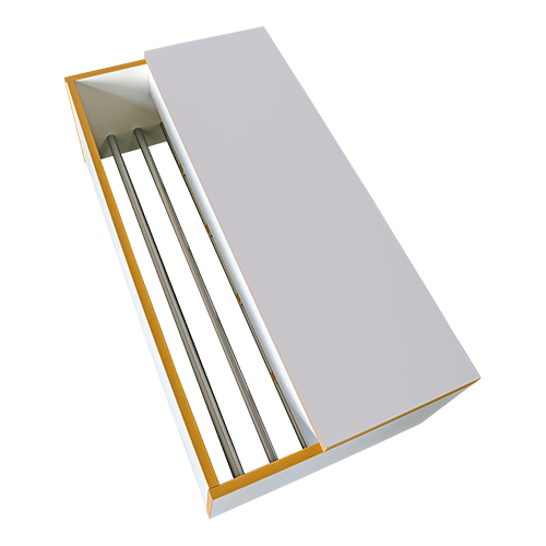 Garderobenbank mit integriertem Schuhrost und Sitztiefenverlängerung 4 Plätze, B/H/T: 80x34x52 cm