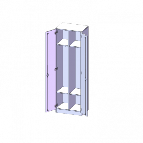 Spind Schrank, 5 Ordnerhöhen - Serie evo180 B/H/T: 60x190x40 cm, 2 durchgehende Türen, mit Sockel (81 mm)