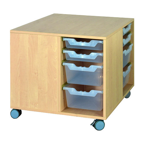Bau- und Spielinsel ohne Aufkantung B/H/T: 75x66x75 cm, Oberplatte mit Melaminbeschichtung