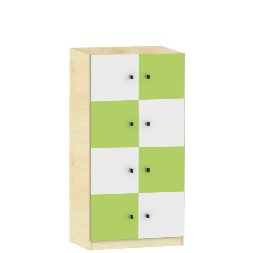 Schließfachschrank Serie SFS, zweireihig B/H/T: 80x160x50 cm, 2x4 Fächer