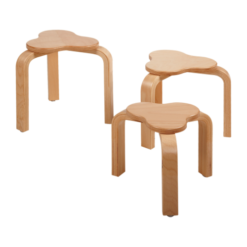 Hocker Kleeblatt mit 3 Standbeinen Sitzhöhe 31 cm, Sitzteller Ø 30 cm