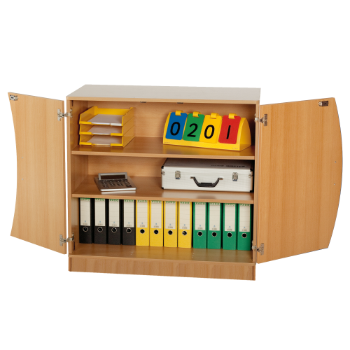Unterschrank mit Wellentüren, 2 Einlegeböden B/H/T: 104,5x99x50 cm, Tür rechts Farbe blau