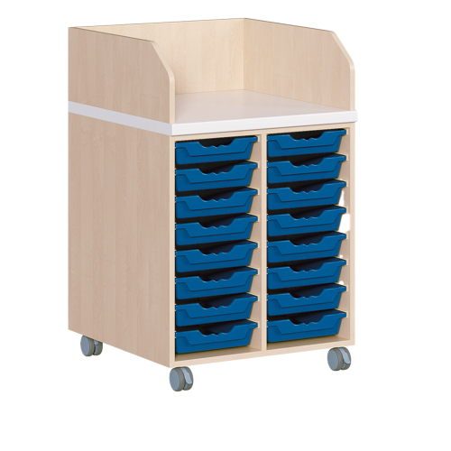 Wickelkommode, zweireihig, fahrbar 16 Boxen, B/H/T: 70,5x111,5x71,5 cm
