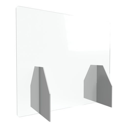 Polystyrol Schutzwand als Tischaufsteller zum Coronaschutz, 5 Stück im Set B/H: 75x55 cm