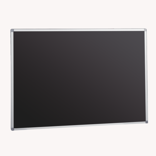 Wandtafel "Edge-Line Blue & Black", Premium Stahlemaille B/H: 120x100 cm, Stahlemaille Schwarz