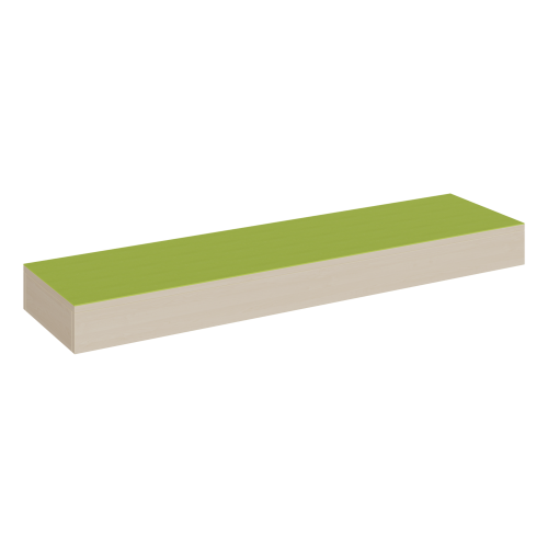 Rechteck-Podest rundum geschlossen, Linoleum-Deckplatte B/H/T: 150x13x40 cm