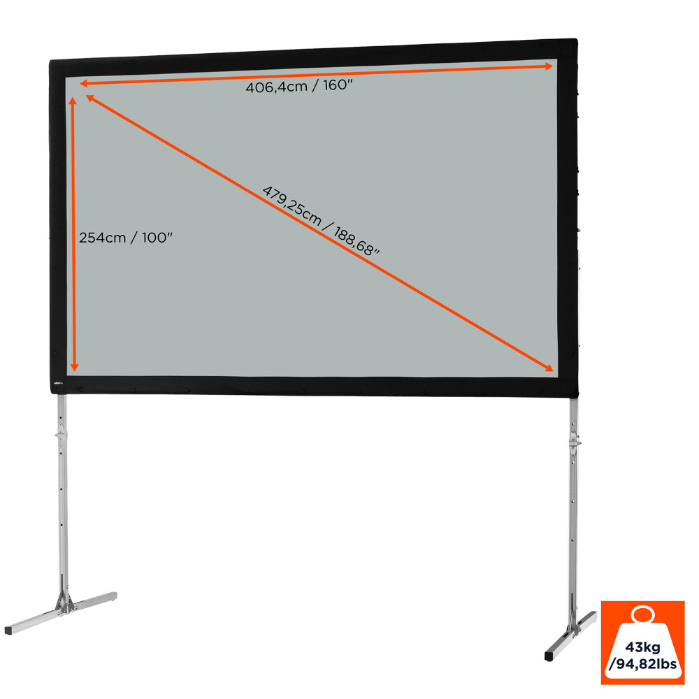 celexon Faltrahmen Leinwand Mobil Expert 406 x 254 cm, Rückprojektion