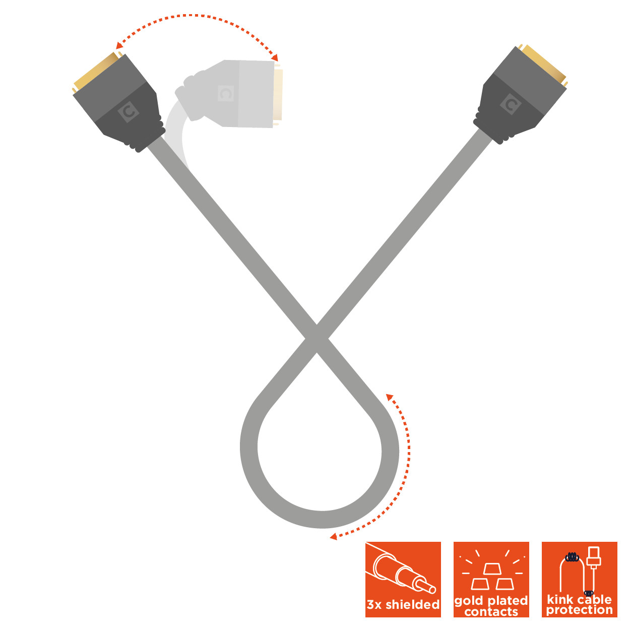 celexon DVI Dual Link Kabel 3,0m - Professional Line