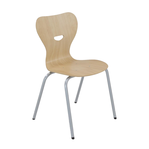 Vierbeinstuhl mit Sperrholz-Sitzschale Sitzhöhe DIN 5 - 42 cm