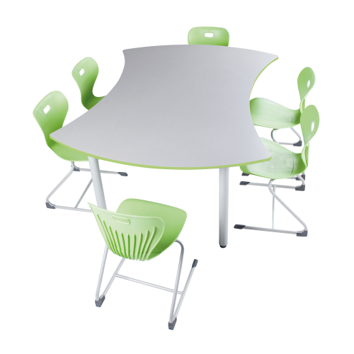 Tisch BEAN, Melaminplatte B/H/T:160x58-72x80cm