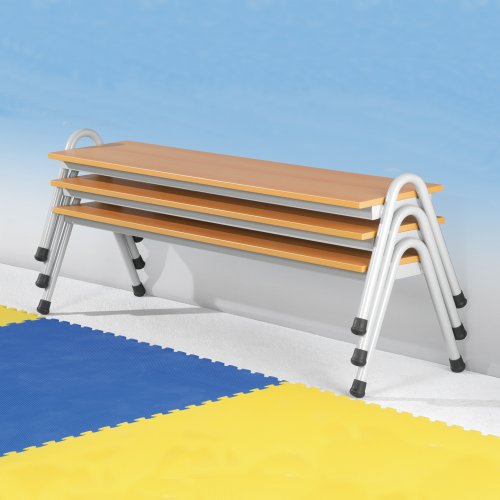 Stapelbare Bank mit melaminbeschichteter Spanplatte und ABS-Kante B/H/T: 120x43x48 cm