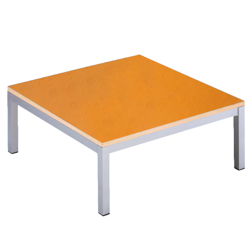 Riesenpodest mit Stahlgestell und Linoleum-Deckplatte B/H/T: 99,5x40x99,5 cm, Podestplatte mit Stahlgestell