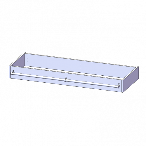 Leiterzarge zur Aufnahme einer Leiter - Serie evo180 Gesamthöhe 15 cm, für 138,7 cm breite und 50 cm tiefe Schrankwände