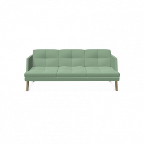 3er Sofa Ona mit Holzgestell und niedriger Lehne B/H/T: 207x84x84 cm, Stoffgruppe C3 (schwer entflammbar)